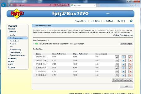 Mit der passenden Firmware stellt Ihnen die Fritz!Box einen praktischen Anrufbeantworter zur Verfügung.