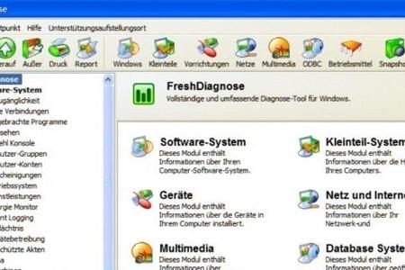 Fresh Diagnose - Mit Fresh Diagnose untersuchen Sie die Hard- und Software Ihres Computers. Sie können zudem die Leistungsfä...