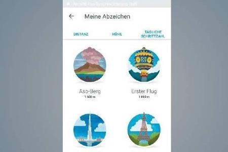 Die Withings-App vergibt je nach zurückgelegter Strecke unterschiedliche Abzeichen.