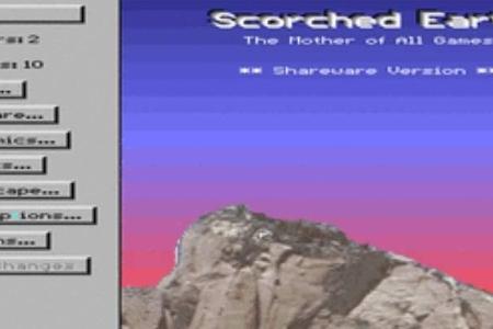 Scorched Earth - Dieses Strategie-Spiel kam 1991 auf den Markt und fordert den Spielern viel taktisches Geschick ab.