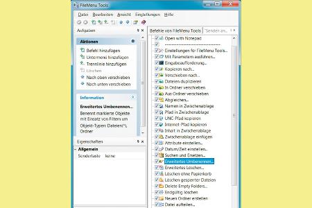 Filemenu Tools bietet zahlreiche nützliche Werkzeuge bei der Arbeit mit Dateien. Deaktivieren Sie in der Konfiguration die f...