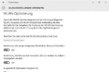 Unter Windows 10 besteht die Möglichkeit zur automatischen Verbindung mit öffentlichen WLANS. Auch diese Funktion lässt sich...