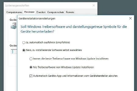 3. Das automatische Treiber-Update deaktivieren