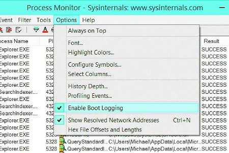 Um Ursachen für einen langsamen Windows-Start herauszufinden, bietet das Tool Process Monitor die Möglichkeit der Boot-Überw...