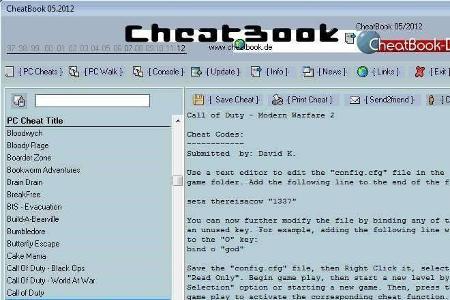 CheatBook - Ganze 20.000 Spiele umfasst die Datenbank von CheatBook. Jeden Monat erfährt die Datenbank ein Update mit Cheats...