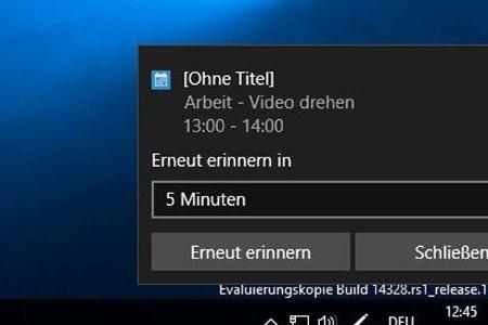 Benachrichtigung mit Drop-Down-Menü