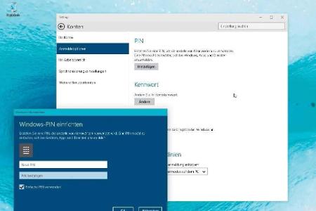 PIN statt Passwort: Die Sicherheitseinstellungen sind flexibel geworden bei Windows 10.