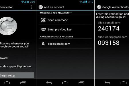 Google Authenticator erzeugt Codes
