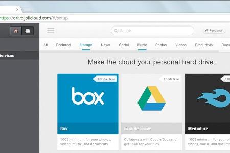 Jolicloud versammelt verschiedene Dienste unter einer Oberfläche