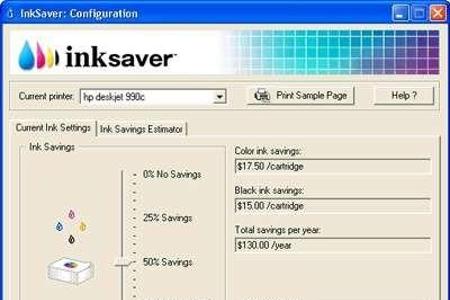 Inksaver - Inksaver spart Tinte