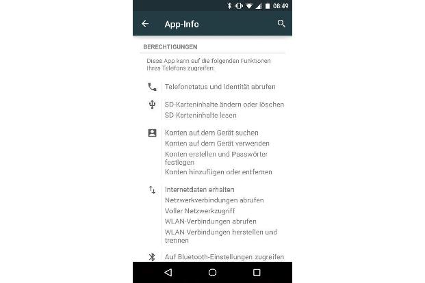 Um Micro-SD-Karten nutzen zu können, benötigen Apps Schreib- und Lesesrechte.