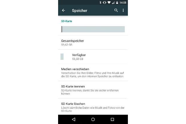 Unter Android 5 lassen sich Medien auf die Micro-SD-Karte verschieben.