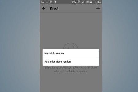 Textnachrichten, Fotos und Videos lassen sich über Instagram-Direct an andere Nutzer verschicken.