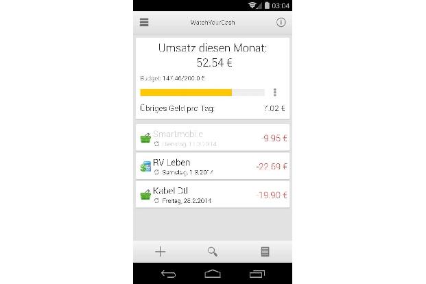 WatchYourCash - Die App 