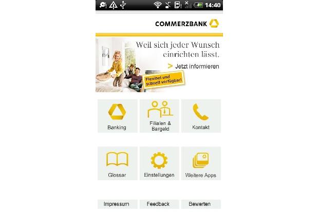 Commerzbank - Commerzbank-Kunden können mit dieser App Ihre Bankgeschäfte mobil erledigen. Sie gestattet Ihnen den Zugriff a...