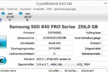 Crystal Diskinfo Portable - Sie können mit Crystal Diskinfo Portable die Lebenserwartung von SSDs und Festplatten feststelle...