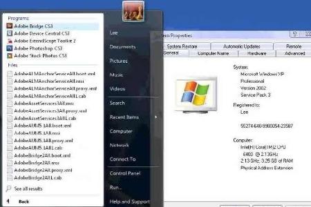 ViStart - Mit ViStart nimmt das Aussehen des Startmenüs die Optik von Windows 7 an. Selbst die Windows Echtzeitsuche integri...