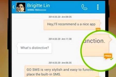 Schlicht und überzeugend: Mit GO SMS Pro erhalten Sie neben Emoticons und kostenlosen SMS und MMS auch die Funktion zur Auto...