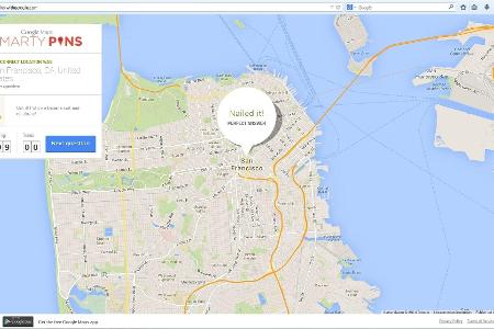 Trivial Pursuit - Bei SmartyPins muss der Spieler auf Google Maps die zur Antwort passende Lokalität auswählen. Liegt der Sp...