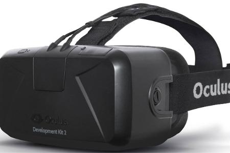 Zu diesem smarten Design des Development Kit 2 von Oculus Rift kommt noch ein Datenkabel und eine Zusatzkamera.
