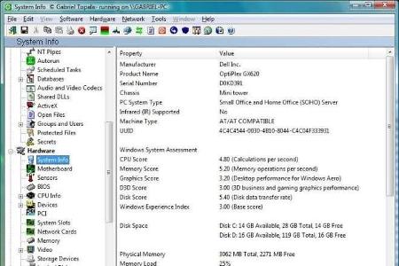 System Information for Windows - SiW zeigt alle relevanten Daten von Windows und Ihrer Hardware an.