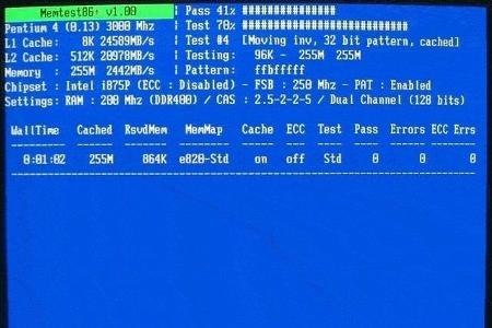 Memtest86+ - Zickt der Rechner, kann Memtest86+ den RAM auf Fehler überprüfen.