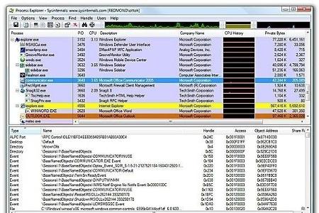 Process Explorer - Der PE zeigt alle Tasks in übersichtlicher Baumstruktur.