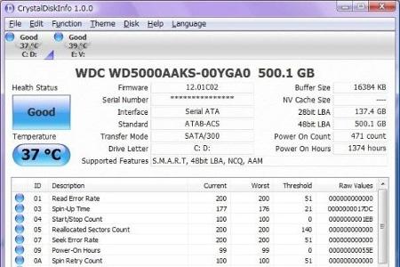 CrystalDiskInfo - Dieses Tool erkennt frühzeitig drohende Festplattenschäden, indem es die SMART-Werte ausliest und analysie...