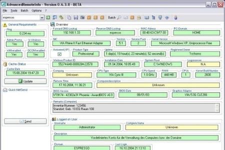 Advancedremoteinfo - Wenn Sie wissen möchten, welche Computer im Netzwerk arbeiten, ohne dafür jeden einzelnen PC laufen las...