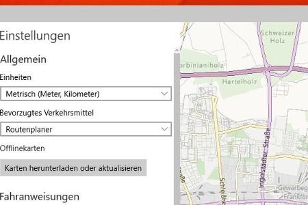 Windows 10: Karten offline verwenden - Mit den Offline-Karten erhält die Karten-App in Windows 10 ebenfalls eine neue Funkti...