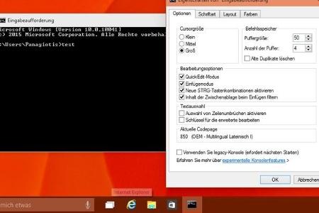 Windows 10: Copy & Paste in der Kommandozeile - Die Kommandozeile hat ebenfalls einige Neuerungen zu bieten. Dazu gehört, da...