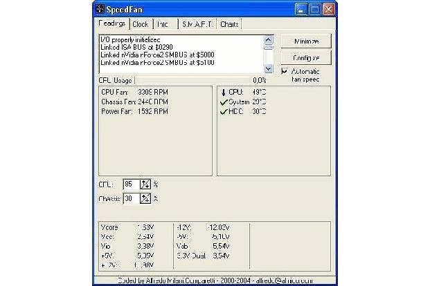 Speedfan - Speedfan liest Benchmarks wie die CPU-Temperatur aus.