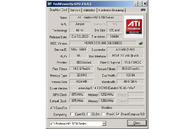 GPU-Z - Mit der GPU-Z messen Sie die Temperatur.
