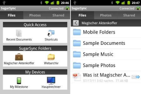 Die Dropbox Alternative hat einen entscheidenden Vorteil. Halten Sie beliebige Ordner Ihres Android-Smartphones mit dem Onli...