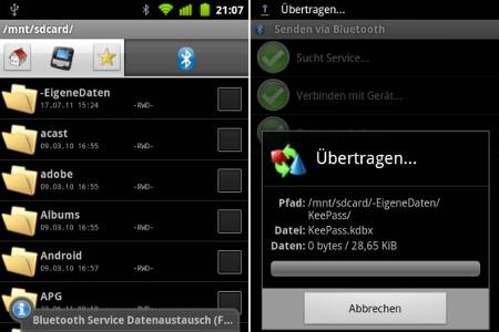Senden und empfangen Sie beliebige Daten per Bluetooth. Von Ihrem Computer greifen Sie direkt per Bluetooth auf freigegebene...