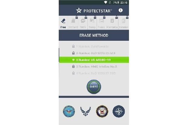 Daten lassen sich mit der App iSchredder sicher löschen, indem der Speicherplatz mit neuen Werten überschrieben wird.