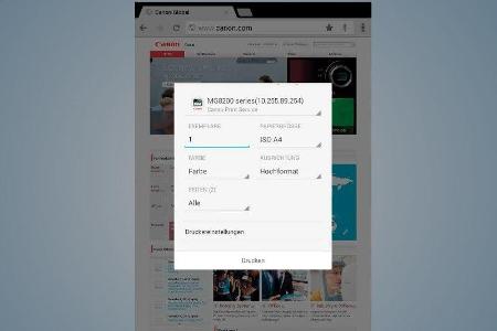 Drucken direkt über das Smartphone.