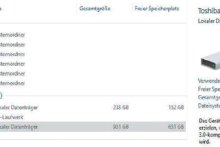 Wenn ein USB-3.0- Gerät mit einem USB-2.0- Anschluss verbunden ist und sein Potential somit nicht ausschöpfen kann, weist Wi...