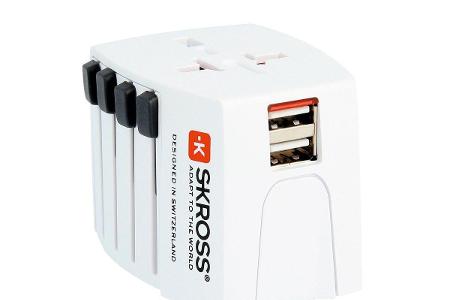 Per Steckdosenadapter lassen sich zwei USB-Geräte aufladen.