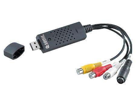 Mit dem Q-Sonic Grabber lassen sich Inhalte von VHS-Kassetten auf den PC übertragen.