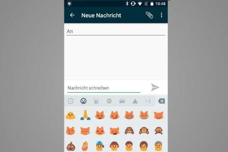 Die App Kika Emoji Keyboard Pro erweitert das vorhandene Smartphone um eine neue Tastatur, über die zusätzliche Emojis ausge...
