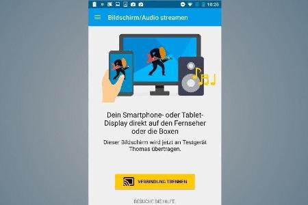 Per Klick auf „Verbindung trennen“ innerhalb der Google-Cast-App lässt sich die Übertragung beenden.