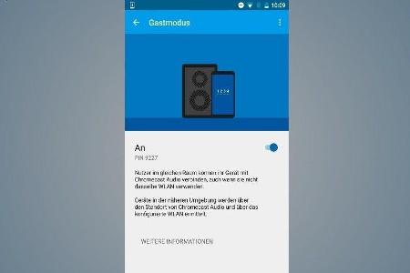 Mit dem Audio-Gastmodus können auch Gäste Chromecast Audio nutzen, ohne im WLAN angemeldet zu sein.