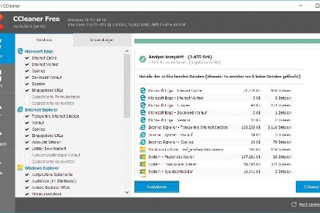 Das Cleaner-Tool Ccleaner hilft beim Entfernen von überflüssigem Ballast und sorgt somit für freien Festplattenspeicher und ...