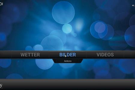 Die Mediencenter-Software Kodi bietet eine übersichtliche, schicke und aufgeräumte Oberfläche.