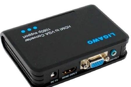 Der Raspberry Pi lässt sich per HDMI-zu-VGA-Konverter mit eigener Stromversorgung mit älteren Monitoren oder mit Beamern ver...