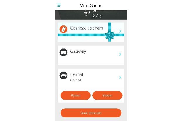 Die Gardena Smart Garden App gibt Auskunft über den aktuellen Status des Smart Sileno.