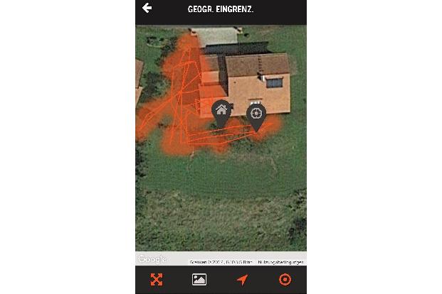 Die Husqvarna Smartphone-App zeigt ungefähr, wo und wie der Automower 420 mit Connect-Modul gemäht hat.