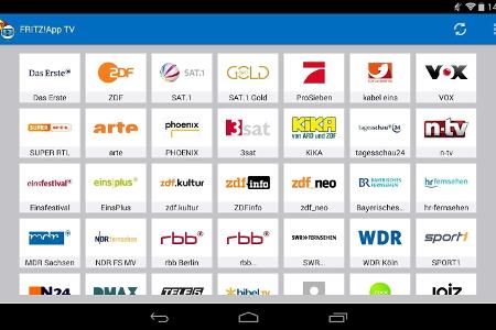 Die FRITZ!App TV-App bietet eine komfortable Senderauswahl.