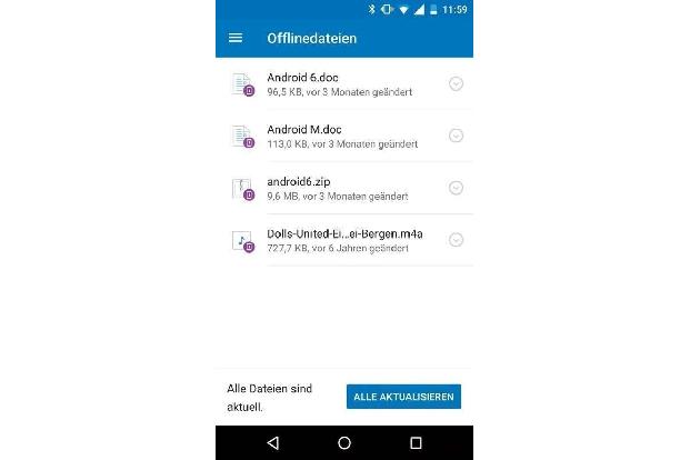 Sobald eine Änderung erfolgt ist, aktualisiert Dropbox alle Offlinedateien automatisch.